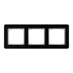 Рамка 3-постова Schneider Electric Sedna Elements Чорне скло (SDD361803)
