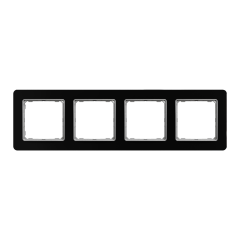 Рамка 4-постова Schneider Electric Sedna Elements Чорне скло (SDD361804)