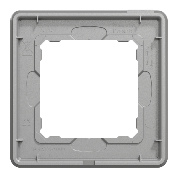 Рамка 1-постовая Schneider Electric Sedna Elements Матовый алюминий (SDD370801)