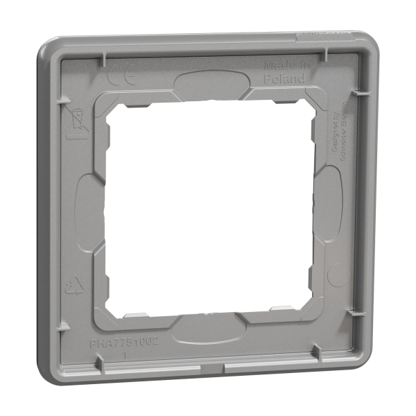 Рамка 1-постовая Schneider Electric Sedna Elements Матовый алюминий (SDD370801)