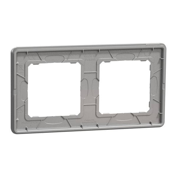 Рамка 2-постовая Schneider Electric Sedna Elements Матовый алюминий (SDD370802)