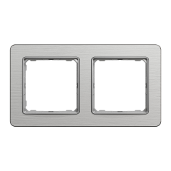 Рамка 2-постовая Schneider Electric Sedna Elements Матовый алюминий (SDD370802)