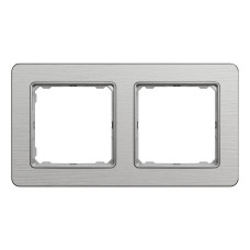 Рамка 2-постовая Schneider Electric Sedna Elements Матовый алюминий (SDD370802U)