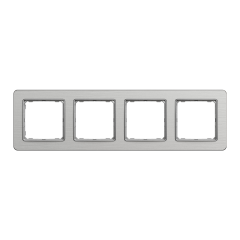 Рамка 4-постовая Schneider Electric Sedna Elements Матовый алюминий (SDD370804)