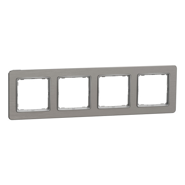 Рамка 4-постовая Schneider Electric Sedna Elements Матовый алюминий (SDD370804U)
