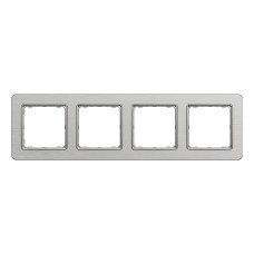Рамка 4-постова Schneider Electric Sedna Elements Матовий алюміній (SDD370804U)