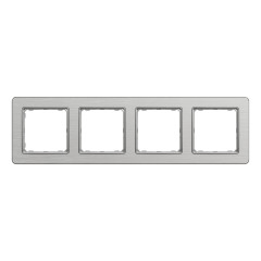 Рамка 4-постова Schneider Electric Sedna Elements Матовий алюміній (SDD370804U)